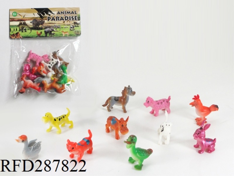 CARTOON POULTRY ANIMAL 10PCS