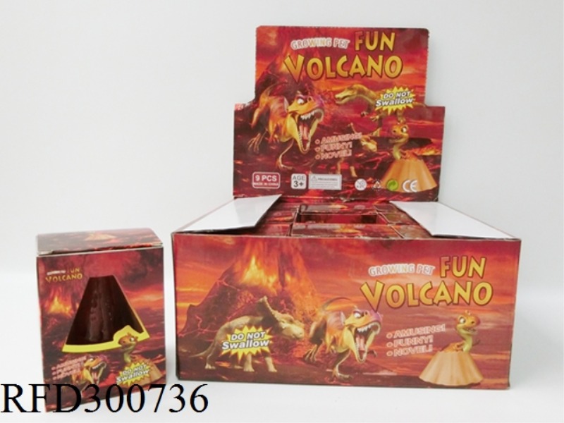 VOLCANO BULGED EGG DINOSAUR 9PCS