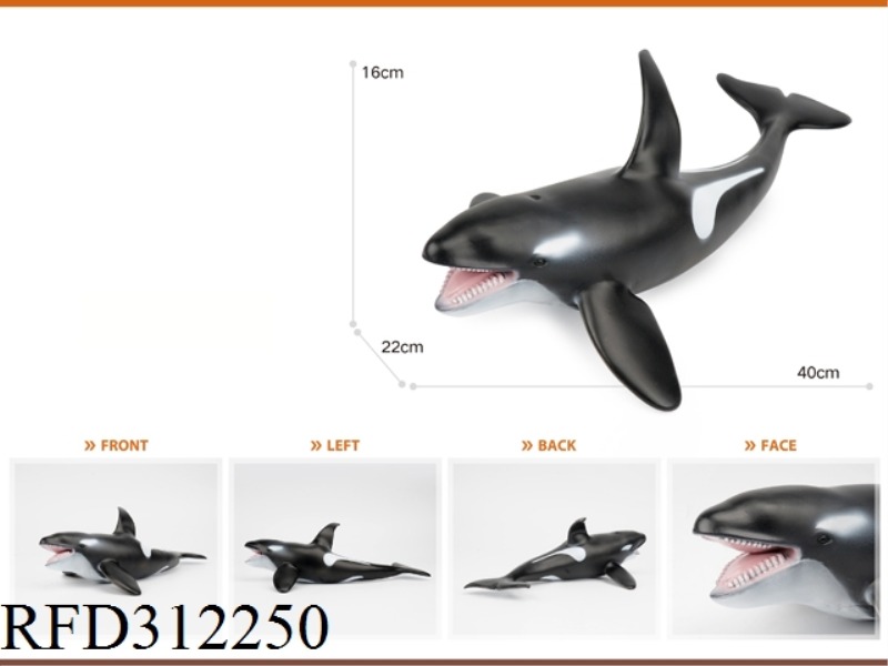 ENAMELLED COTTON KILLER WHALE