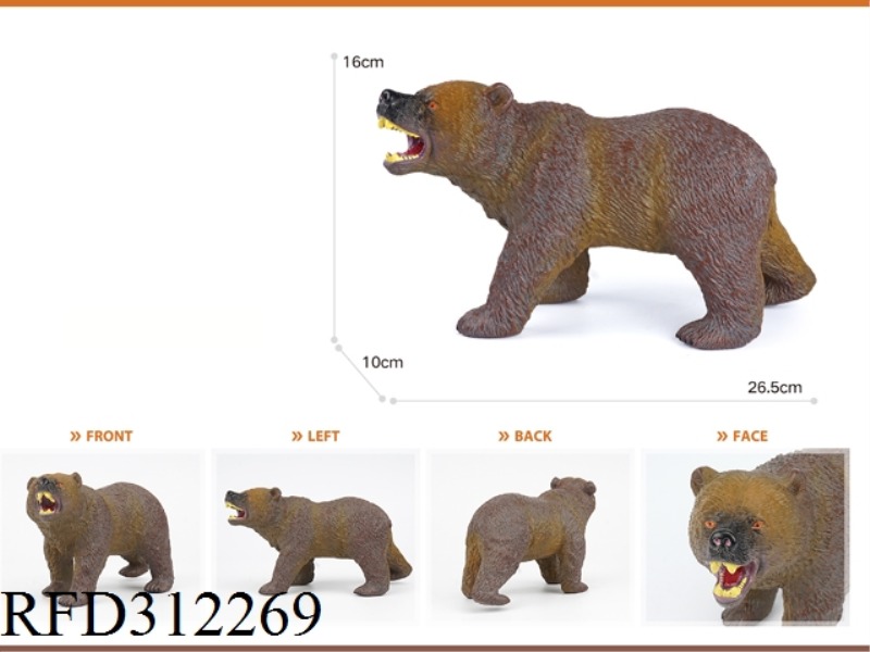 ENAMELLED COTTON BROWN BEAR