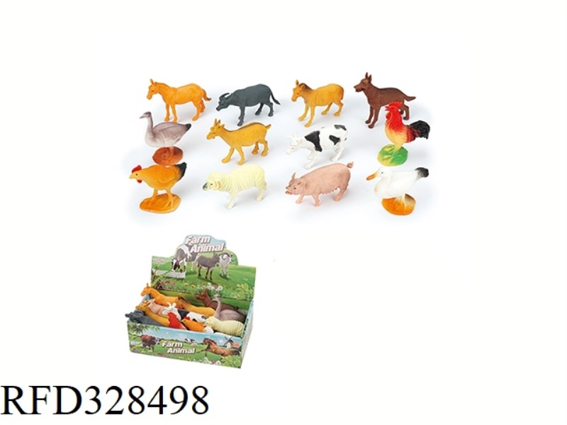 12PCS 5 INCH FARM ANIMAL BOX