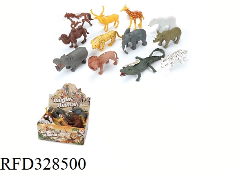 12PCS 5 INCH WILD ANIMAL BOX