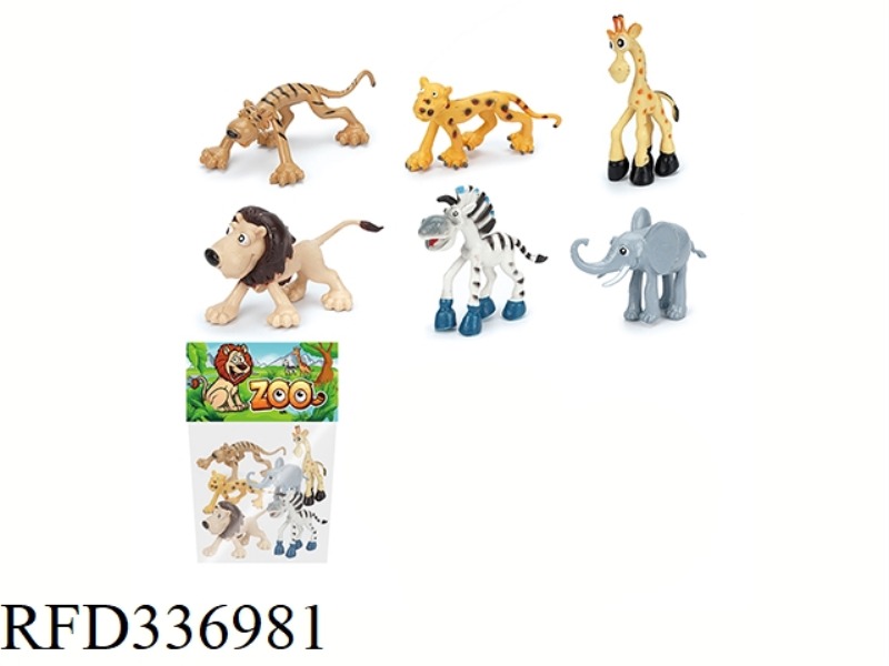 6PCS 4 INCH CARTOON WILD SET