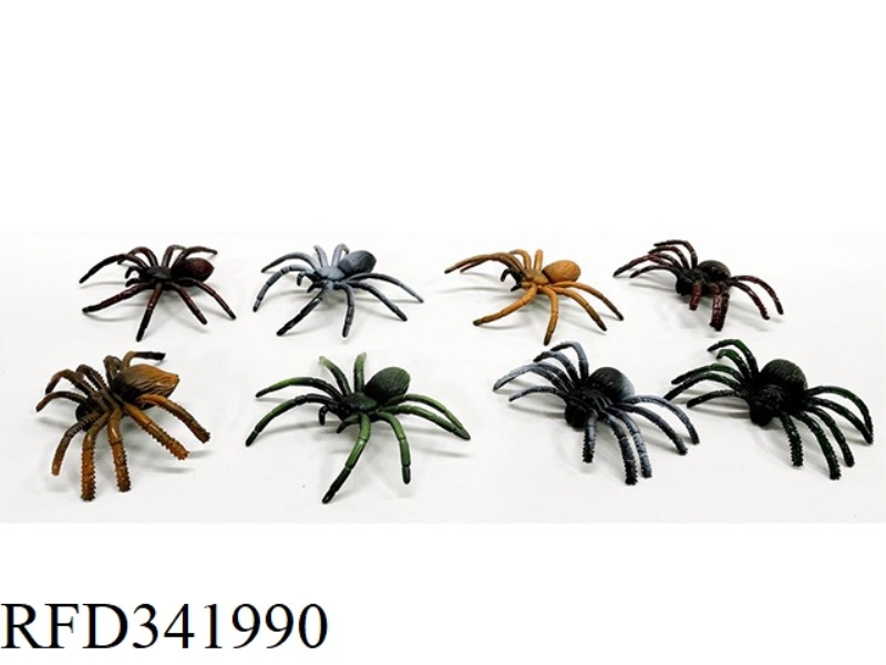 8 SIMULATION SPIDERS (4 INCHES)