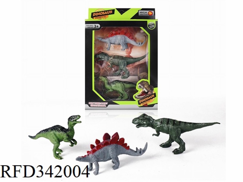 3 ENVIRONMENTALLY FRIENDLY DINOSAURS SET