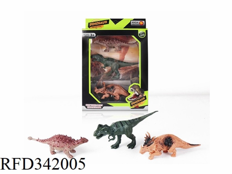 3 ENVIRONMENTALLY FRIENDLY DINOSAURS SET