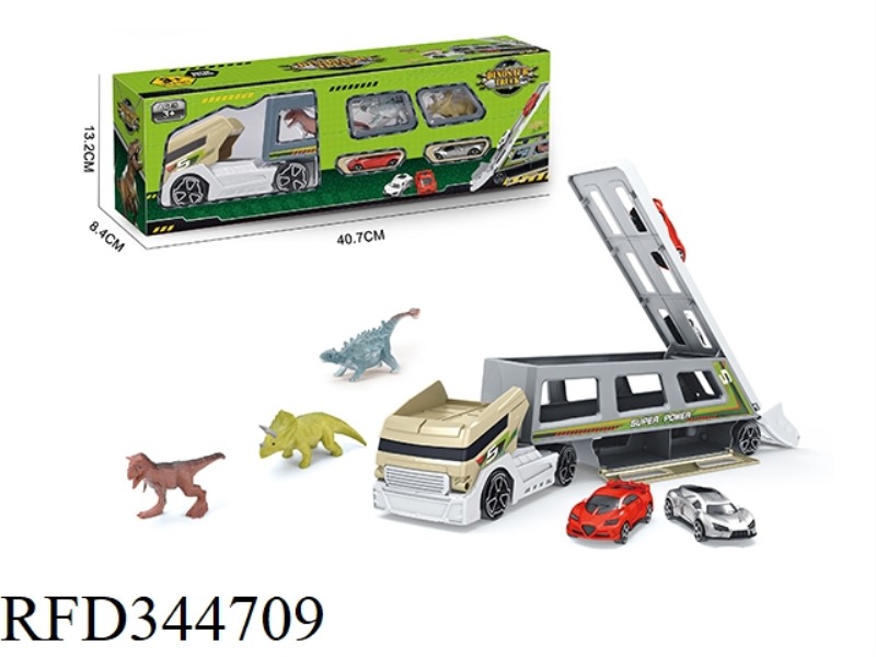 EXPANDABLE CONTAINER TRUCK WITH DINOSAUR