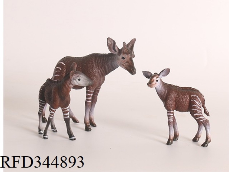 3 PACKS OF HARD RUBBER ANIMALS