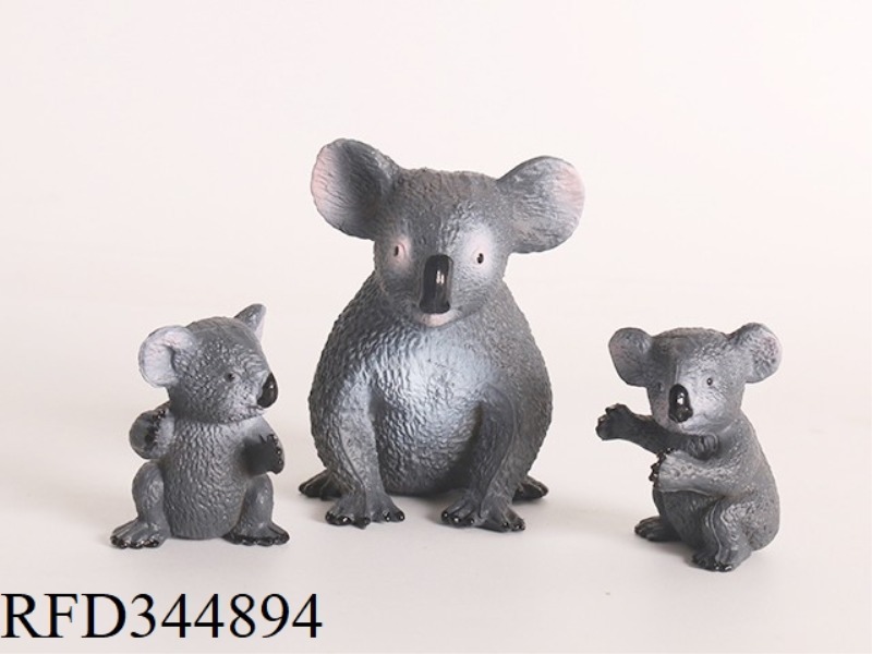 3 PACKS OF HARD RUBBER ANIMALS