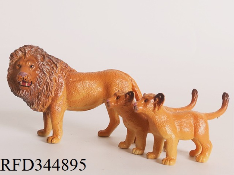 3 PACKS OF HARD RUBBER ANIMALS