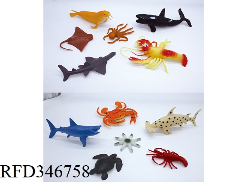 MARINE LIFE 6PCS (2 TYPES MIXED)