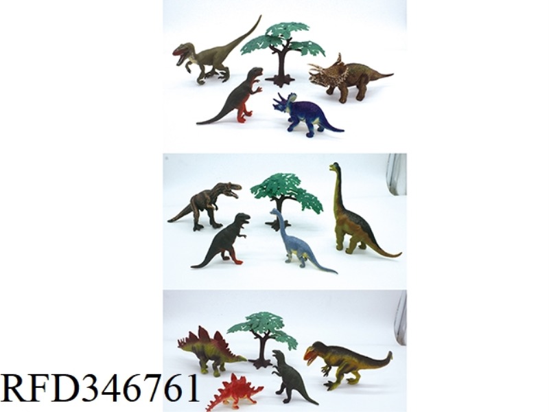 7-INCH DINOSAUR SCENE SET (3 TYPES MIXED)
