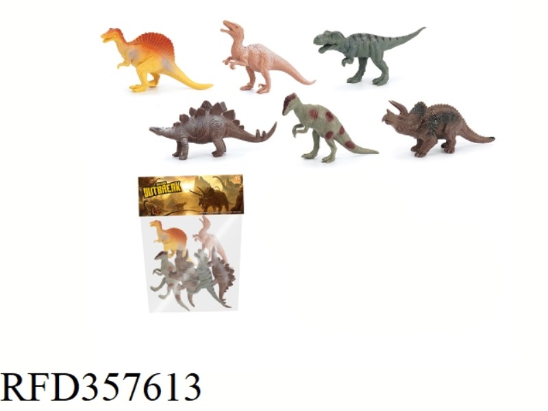 6PCS 5 INCH DINOSAUR SET