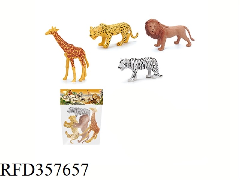 4PCS 5 INCH WILD ANIMAL SET