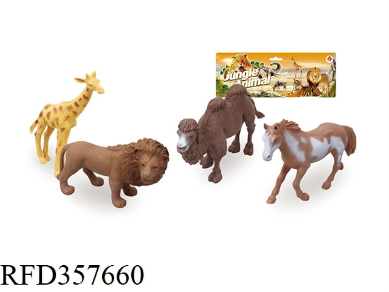 4PCS 5 INCH WILD ANIMAL SET