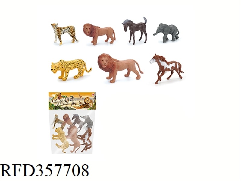 7PCS 4-5 INCH WILD ANIMAL SET