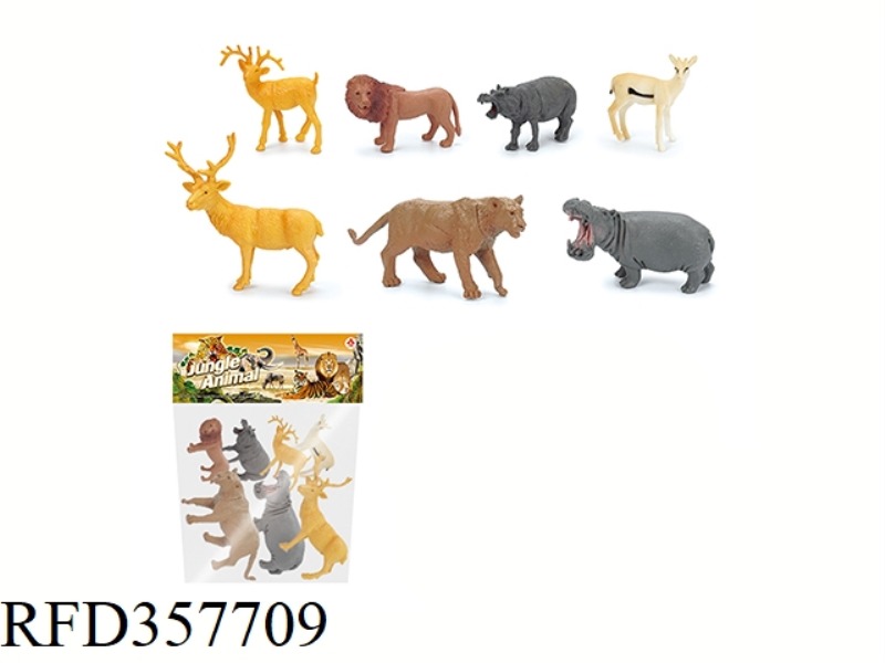 7PCS 4-5 INCH WILD ANIMAL SET