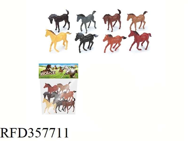 8PCS 5 INCH HORSE SET