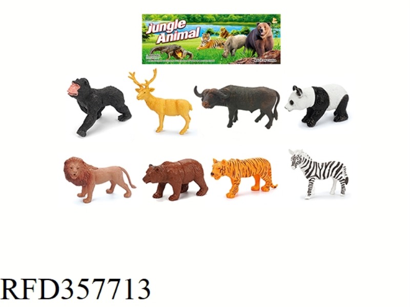 8PCS 6 INCH WILD ANIMAL SET