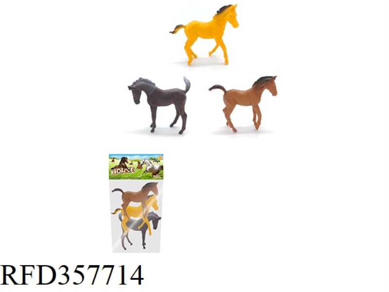 3PCS 4 INCH HORSE SET