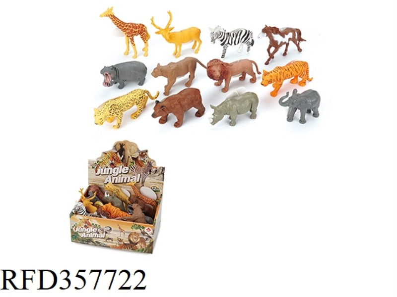 12PCS 5 INCH WILD ANIMAL BOX