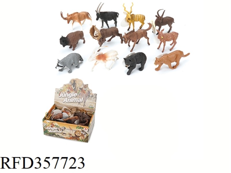 12PCS 5 INCH WILD ANIMAL BOX