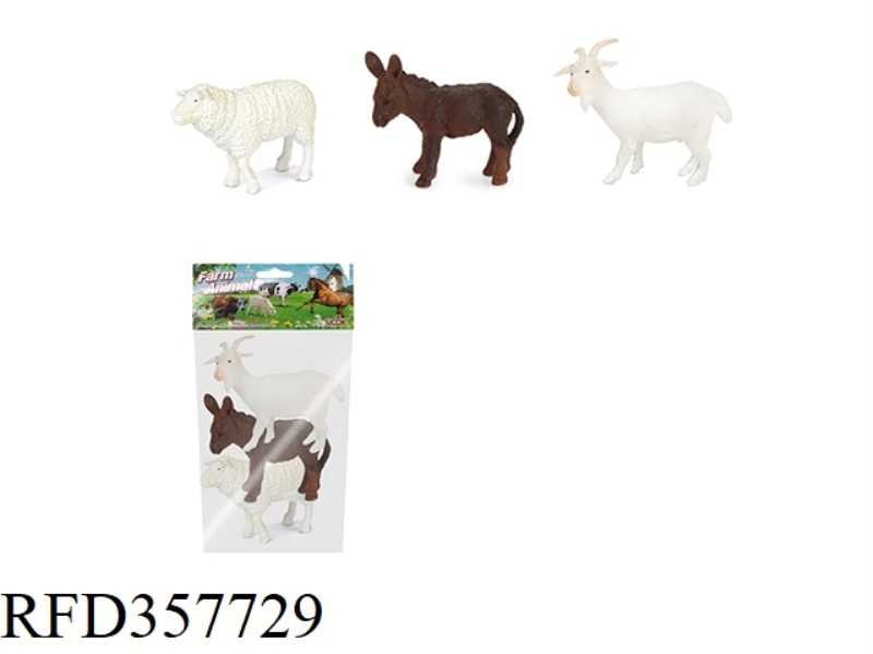 3PCS 3-INCH FARM ANIMAL SET