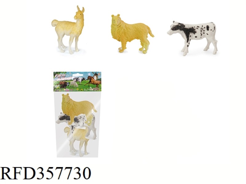 3PCS 3-INCH FARM ANIMAL SET