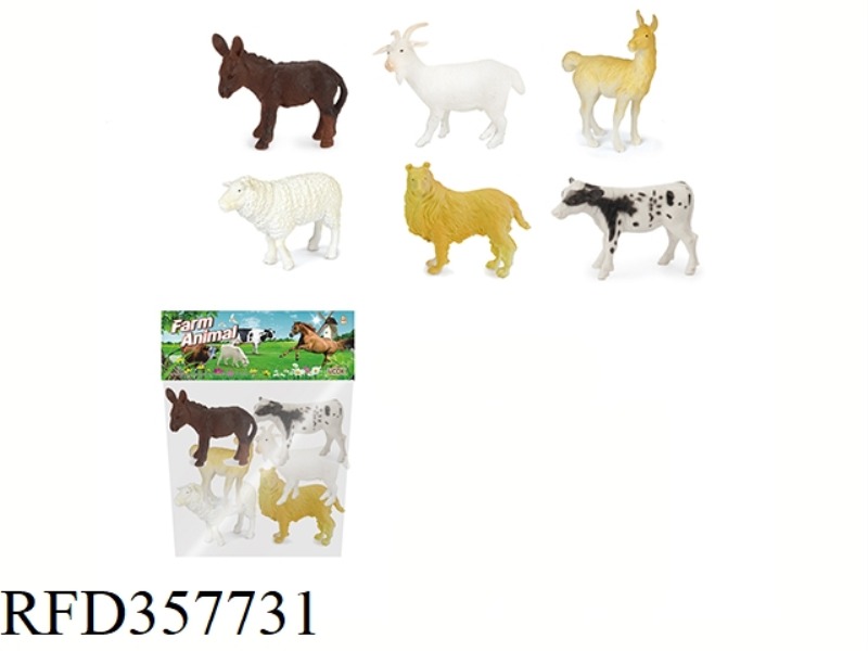 6PCS 3-INCH FARM ANIMAL SET