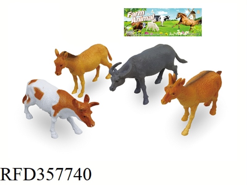 4PCS 5 INCH FARM ANIMAL SET