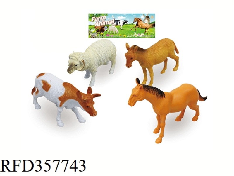 4PCS 5 INCH FARM ANIMAL SET