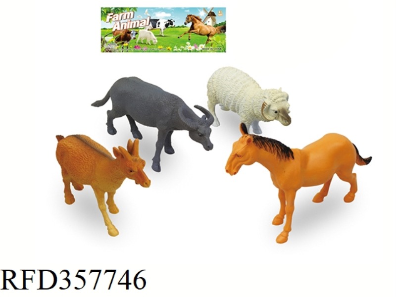 4PCS 5 INCH FARM ANIMAL SET