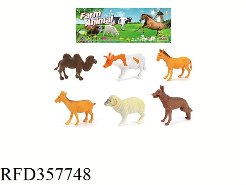 6PCS 5-INCH FARM ANIMAL SET