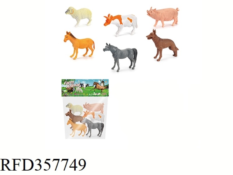 6PCS 5-INCH FARM ANIMAL SET