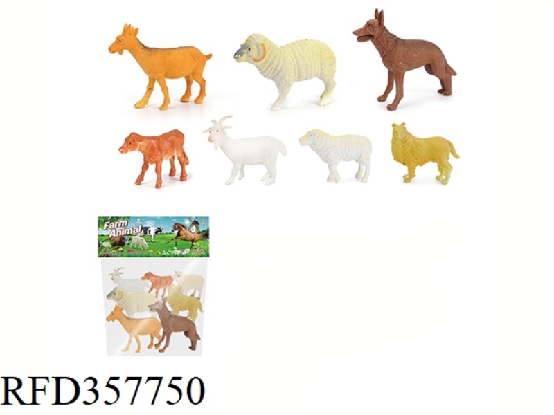 7PCS 4-5 INCH FARM ANIMAL SET