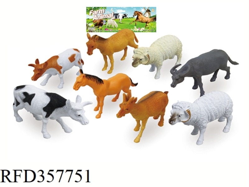 8PCS 5-INCH FARM ANIMAL SET