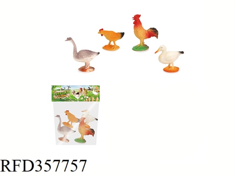 4PCS 5 INCH POULTRY ANIMAL SET