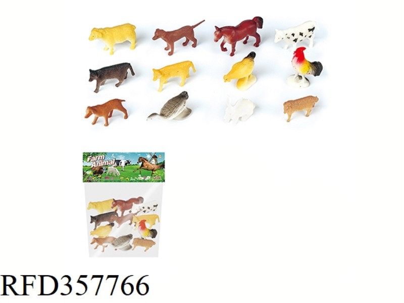 12PCS MINIATURE FARM SET