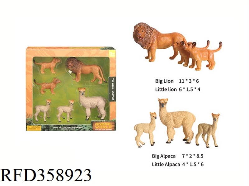6 PACKS OF HARD RUBBER ANIMALS