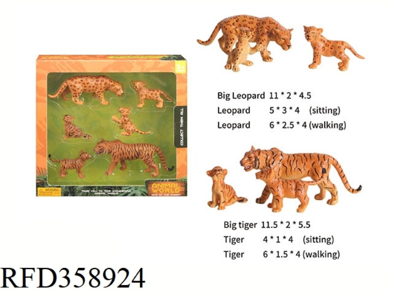 6 PACKS OF HARD RUBBER ANIMALS