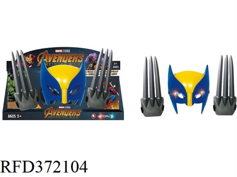 LIGHT WOLVERINE MASK GLOVES