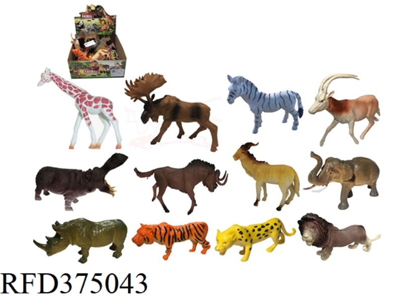 6.5 INCH WILD ANIMALS 12PCS