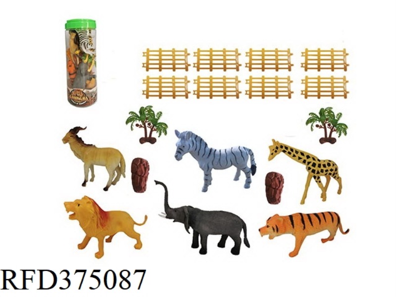 6-INCH WILD ANIMALS, 10PCS