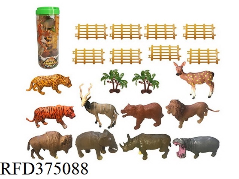 5-INCH WILD ANIMALS, 10PCS