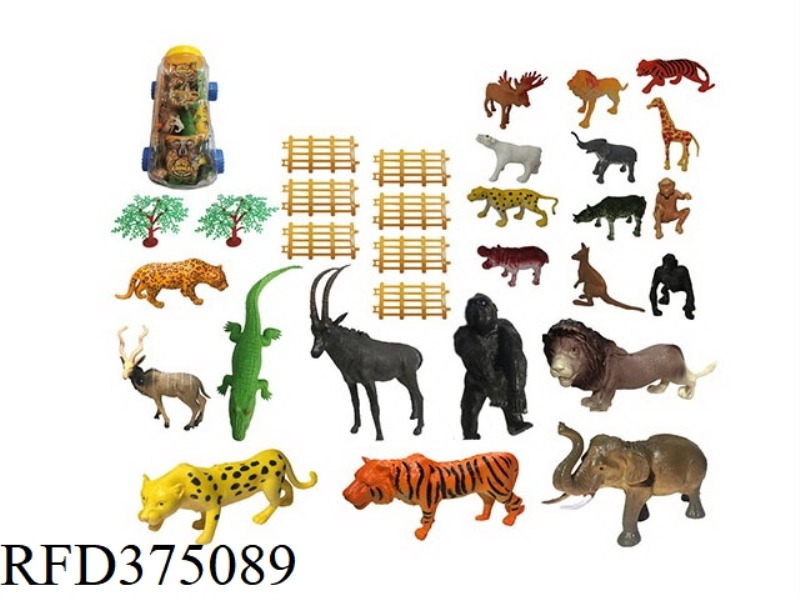 3-6.5 INCH WILD ANIMALS, 30PCS