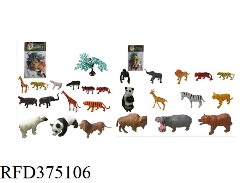 WILDLIFE SET (TWO MIXED) 12PCS