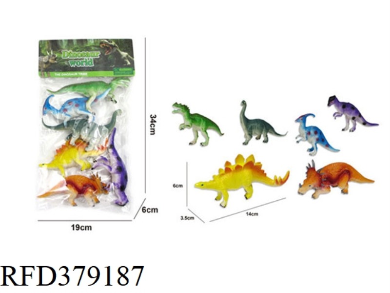 6 6.5-INCH DINOSAURS