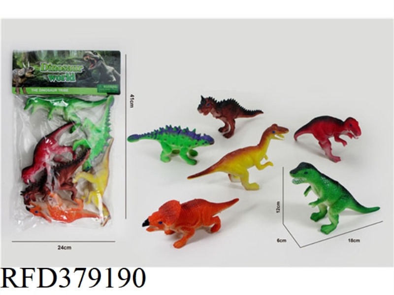 6 10-INCH DINOSAURS