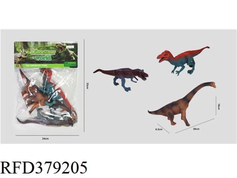3 10-INCH DINOSAURS