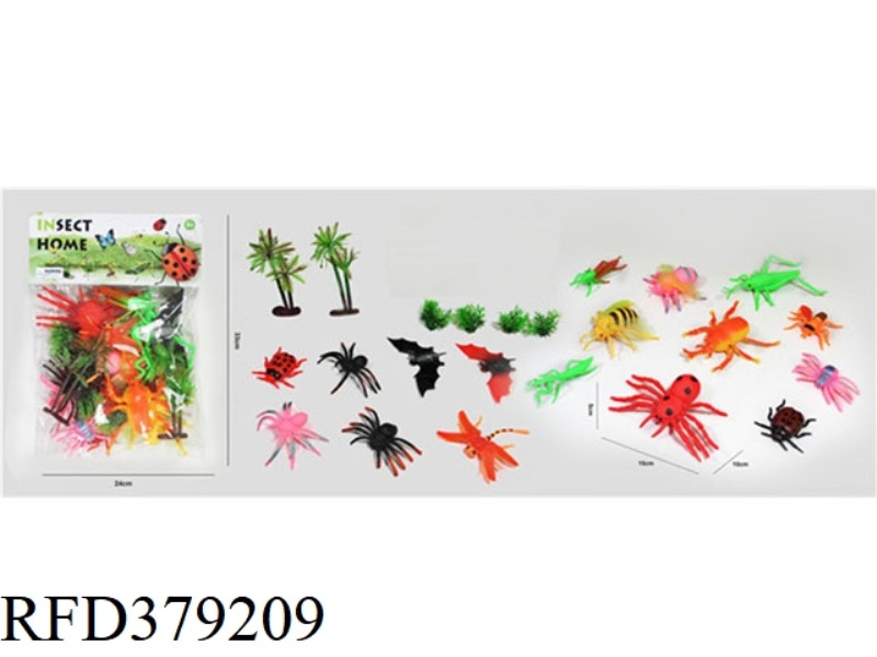 17 INSECTS, 2 TREES, 4 GRASSES